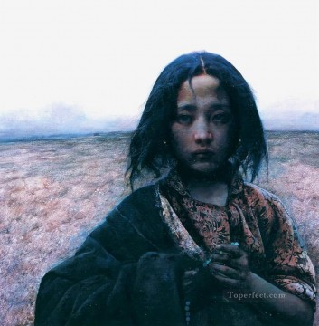 Chino Painting - Diente de león a la deriva en el desierto AX Tibet